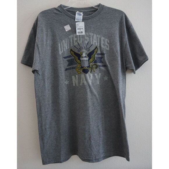 Delta Pro Weight 707764 Unisex Sz M Graphite Gray US Navy Vintage Style T-Shirt - Picture 1 of 5